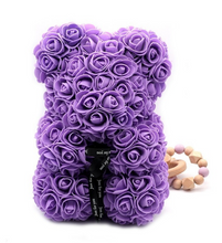 Load image into Gallery viewer, Rose ribbon teddy