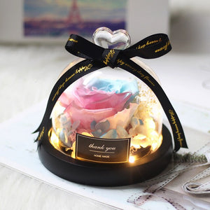 Preserved Real Rose in Glass Dome Gift